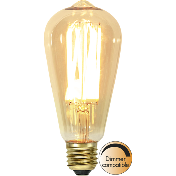 LED-lampa E27 edison Vintage Gold, 3.7W dimbar