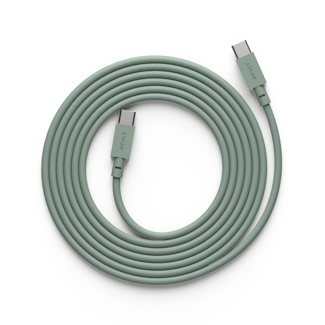 Cable 1 USB-C to USB-C, Oak Green 2m