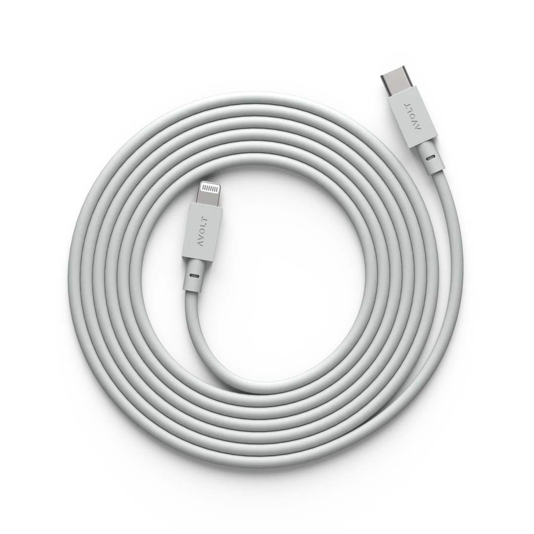 Cable 1 USB C to Lightning, Gotland Gray 2m