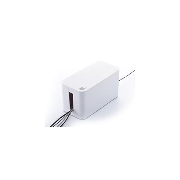 Cablebox mini vit, perfekt för att gömma grendosor och sladdar.