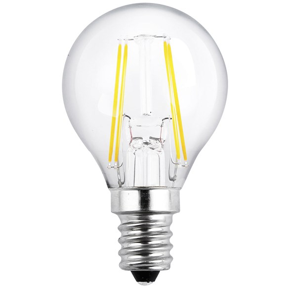 Filament LED-lampa E14 klot lampa. Motsvarande 25w glödlampa.