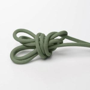 Grön/grå textilkabel. Kabeln är ojordad och finns i flera olika längder.
