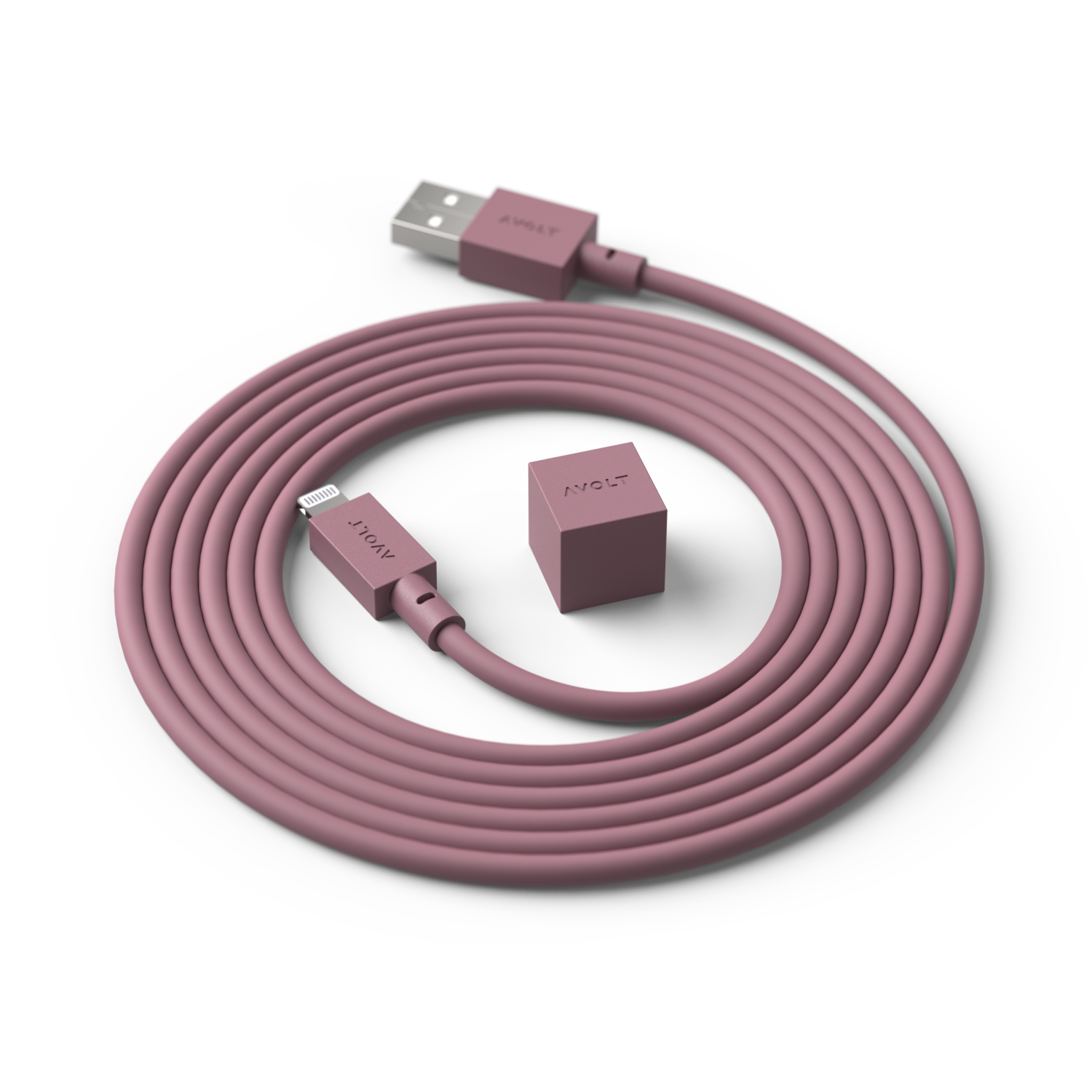 Cable 1 USB A to Lightning, Rusty Red 1,7m