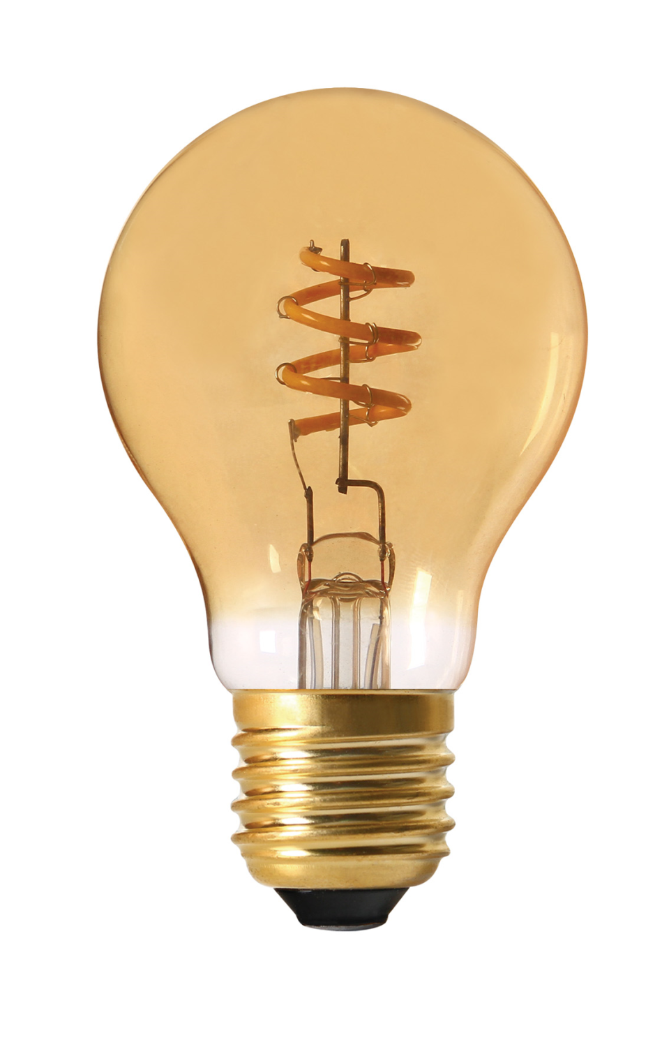Elect Spiral LED Fil Normal Gold 60mm 3W, Dimbar