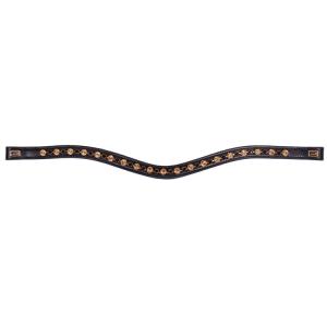 Pannband EQ Guld/Svart Kristaller Svart Full