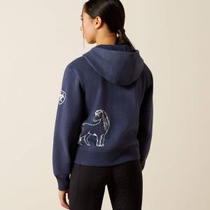 Tröja Barn Spiffy Full Zip Navy Heather