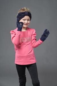 Ridhandske EQ Lunda Glitter Navy Barn