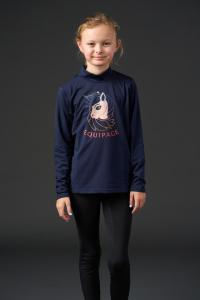 Tröja Vella EQ Lång Ärm + Polokrage Navy