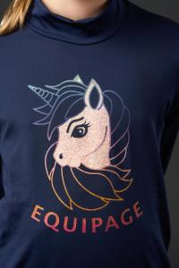 Tröja Vella EQ Lång Ärm + Polokrage Navy