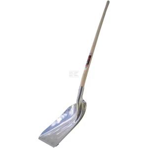 Spannmålskyffel i aluminium med träskaft 130cm