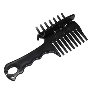Flätkam Med Klämma Svart
