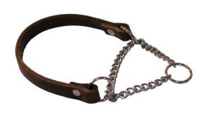 Halvstryp råläder Brun