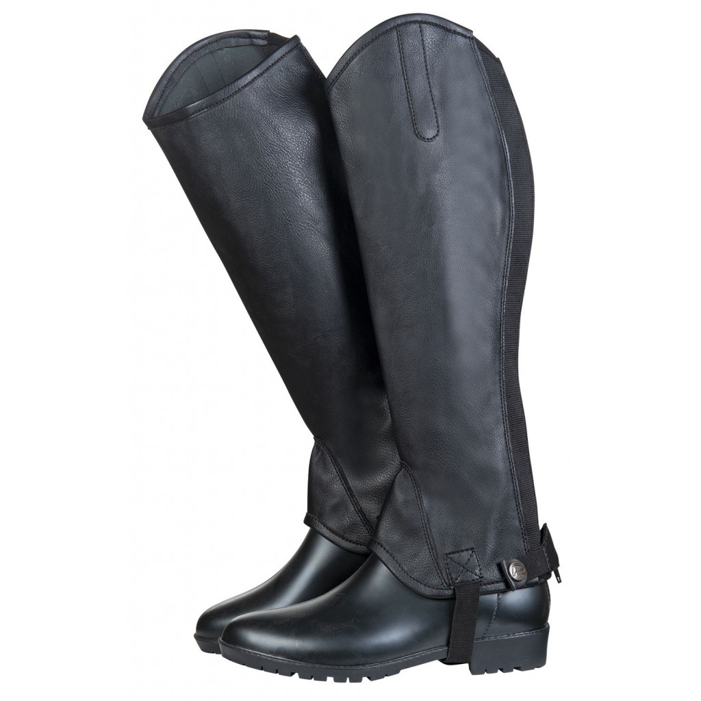 Leggings Plain Konstläder Svart