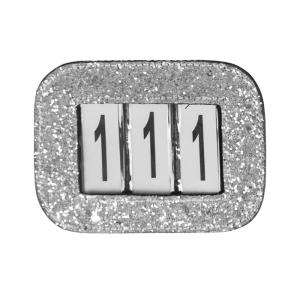 Nummerlapp Horka Glitter Silver