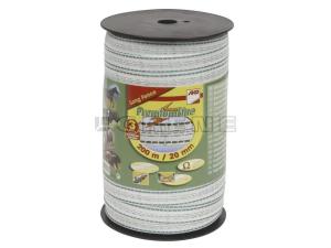 Elband 20mm 200m vit/grön