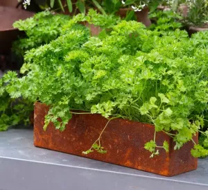 Kruka ELD Rektangulär Rost