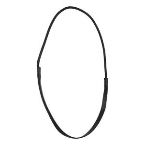 Halsrem Läder/Rep Svart/Svart Full