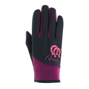 Ridhandske Barn Keysoe Vinter Svart/Lila