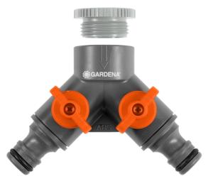 2-vägskran med adapter 1/2"-3/4"