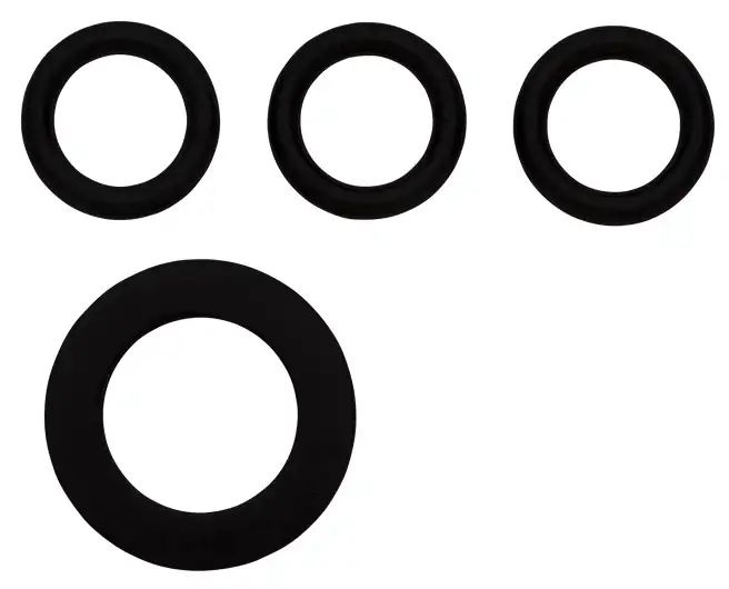 3 st O-ring och 1 st 3/4" flat