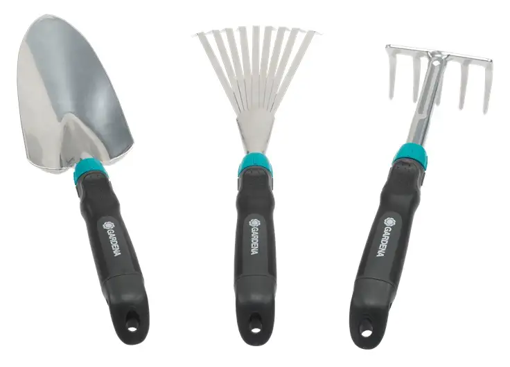 Comfort handredskap set med kratta, spade och räfsa