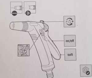 Rengöringspistol set med krankoppling, snabbkontakt