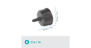 Anslutning 4,6mm (3/16") - G3/4" gänga