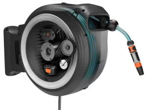 Batteridriven väggslangbox PowerRoll XL (35 m) Vit