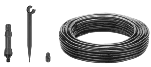 Set droppslang 25m ovan och under jord