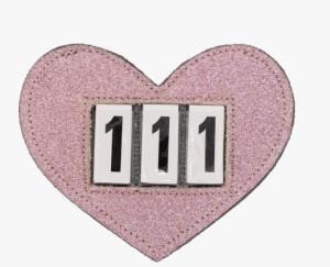 Nummerlapp Heart Rosa