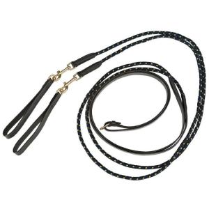 Gramantygel läder med rep, Svart, Full