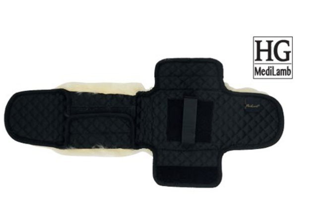 Sadelgjordstunnel Fårskinn Med Kardborr Dressyr Natur