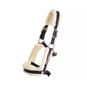 Fölgrimma Med Päls Marin/Creme