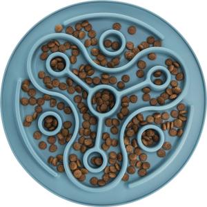 Slow Feed Fodermatta, TPE, 28cm Blå