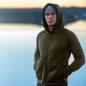 Fleecetröja Power Zip Herr Olive