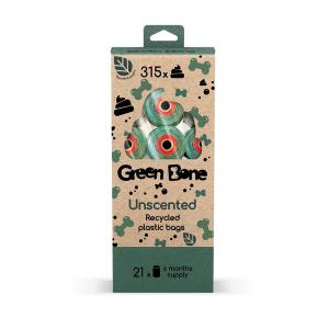 Hundpåse Green Bone Unscented 8 x15st