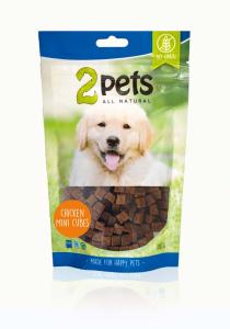 2pets Dogsnack Chicken MiniCubes 100g