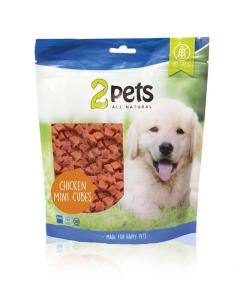 2pets Dogsnack Chicken MiniCubes 400g