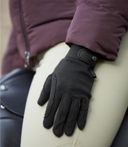 Ridhandske Picot Winter Cotton Svart