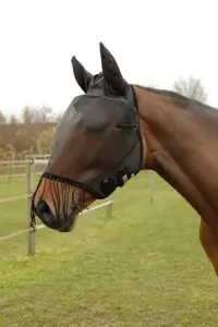 Flughuva Med Öron & Flyveil, Svart