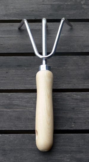 Kultivator galvad trähandtag