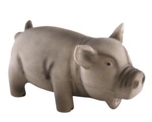 Leksak Latexgris m. ljud Grå