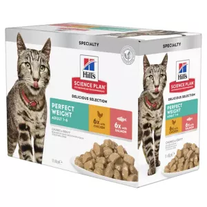 Hills Katt Perfect Weight Chicken & Salmon 12x85g