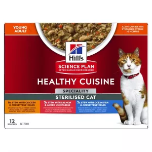 Hills Katt YoungAd Sterilised Healthy Cuisine Mixed 12x80g