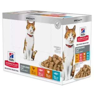 Hills Katt Young Adult Sterilised 4-Flavour 12x85g