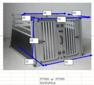 Aluminiumbur dubbel 92*92*68cm