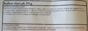 Kalkon Start 20kg