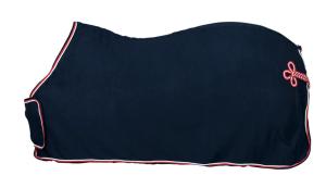 Täcke Fleece Med Frontplatta Navy