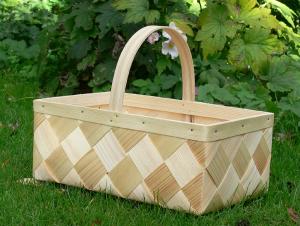 Svampkorg i spån 32*22*13cm