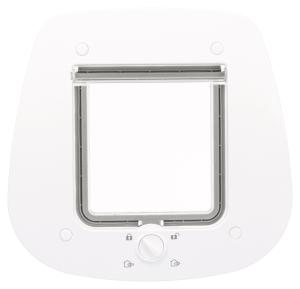 Kattdörr 4-vägs För Glasdörr 27x26cm Vit